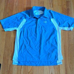 Under Armour Men's Polo in Blue and White